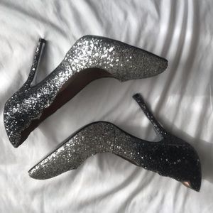 Betsy Johnson Ombré Silver to Black Pumps